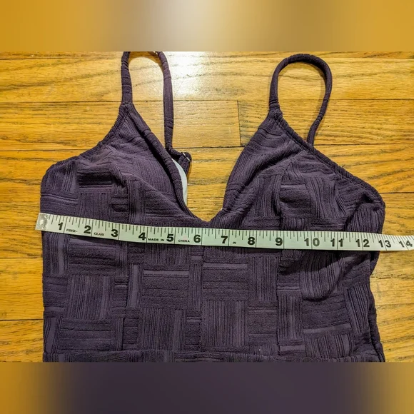 Cupshe Jacquard V-Neck One Piece Swimsuit in Plum sz S NWT - Picture 12 of 12